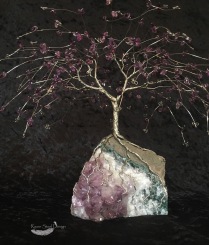 Amethyst Wire Tree of Life Sculpture