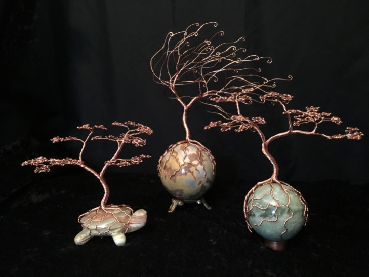 Copper Wire Tree Sculptures